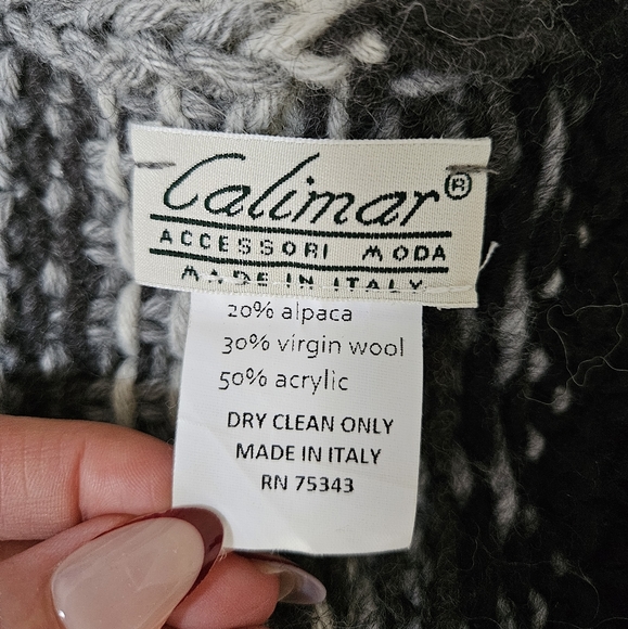 Calimar Alpaca and Wool Italian Scarf Nordic Icelandic Design - Picture 15 of 16